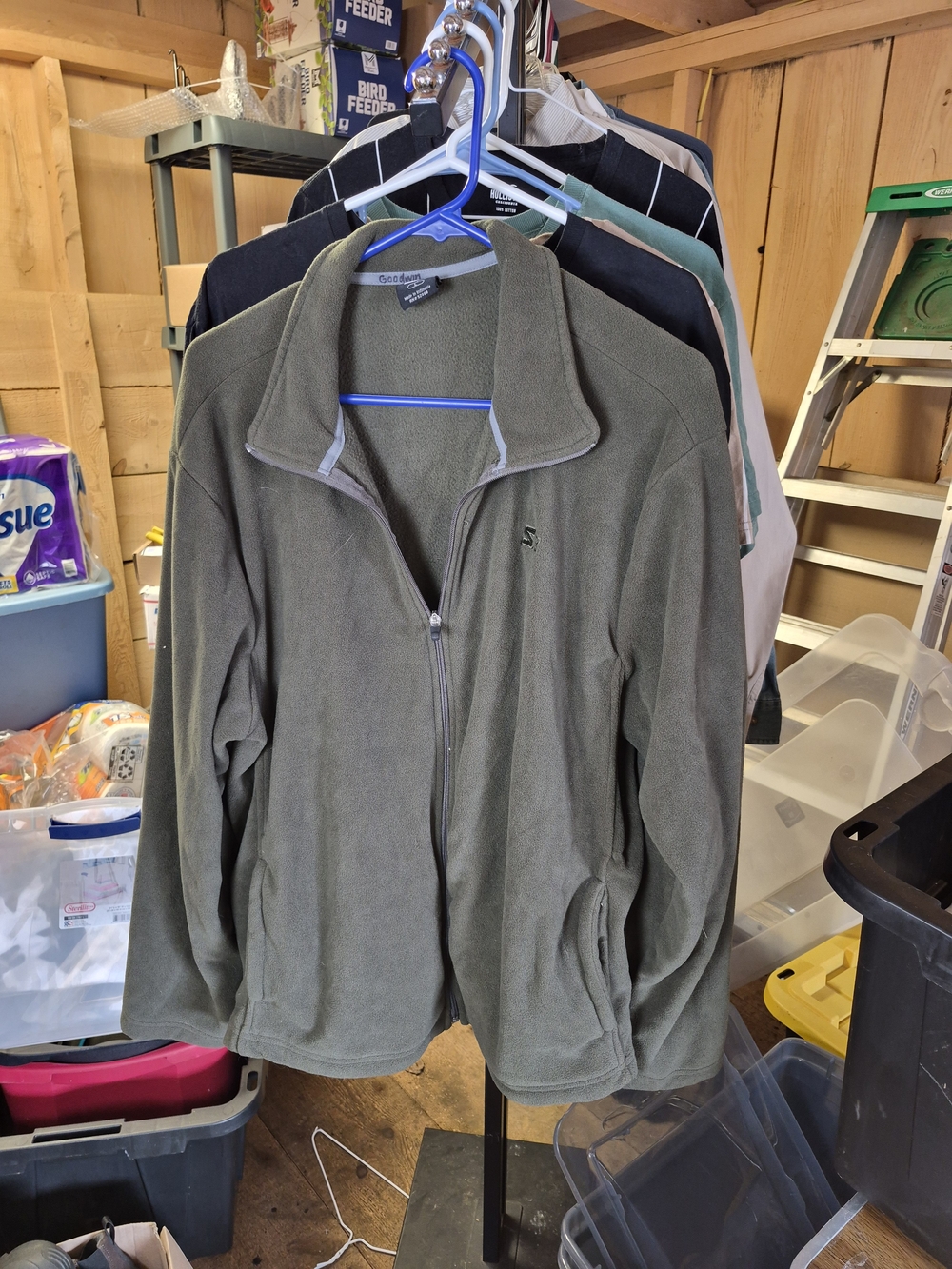 STARTER Olive Green Lightweight Full-Zip Jacket Bin 52